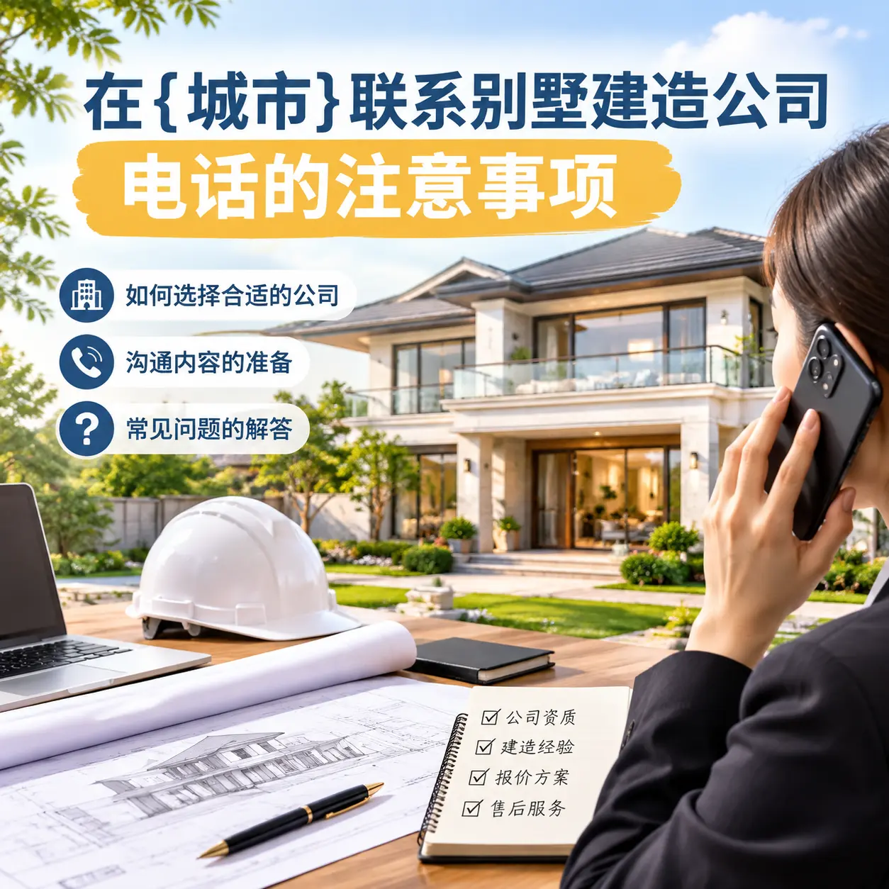 在镇远联系别墅建造公司电话的注意事项