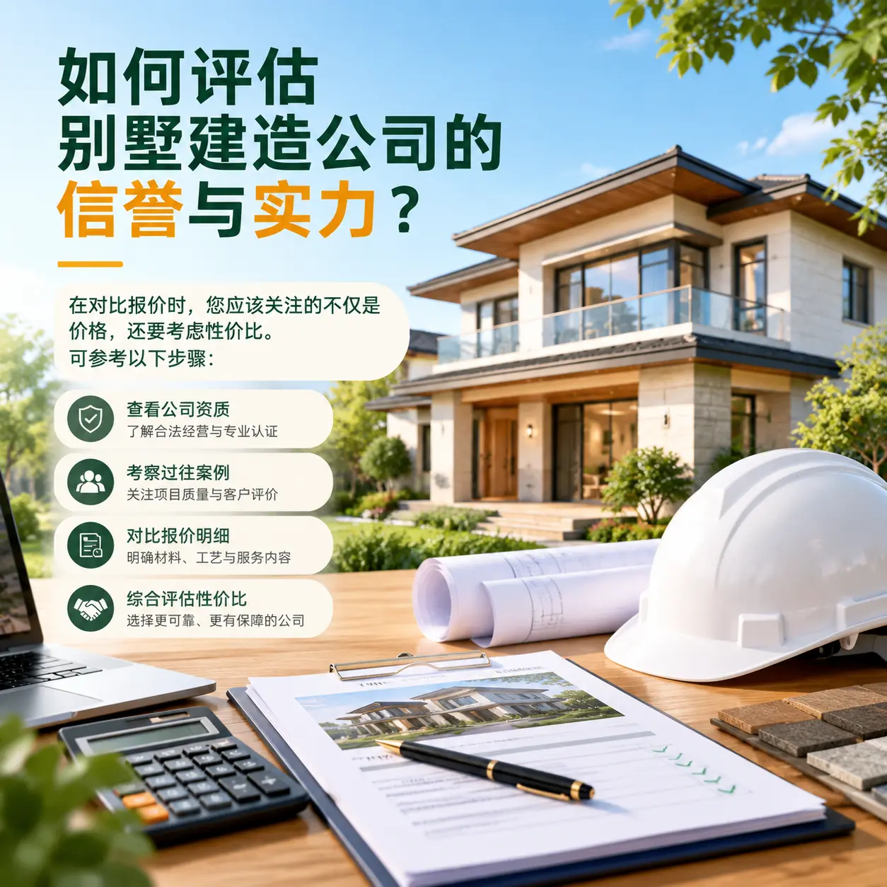 如何评估 镇远 别墅建造公司的信誉与实力？
