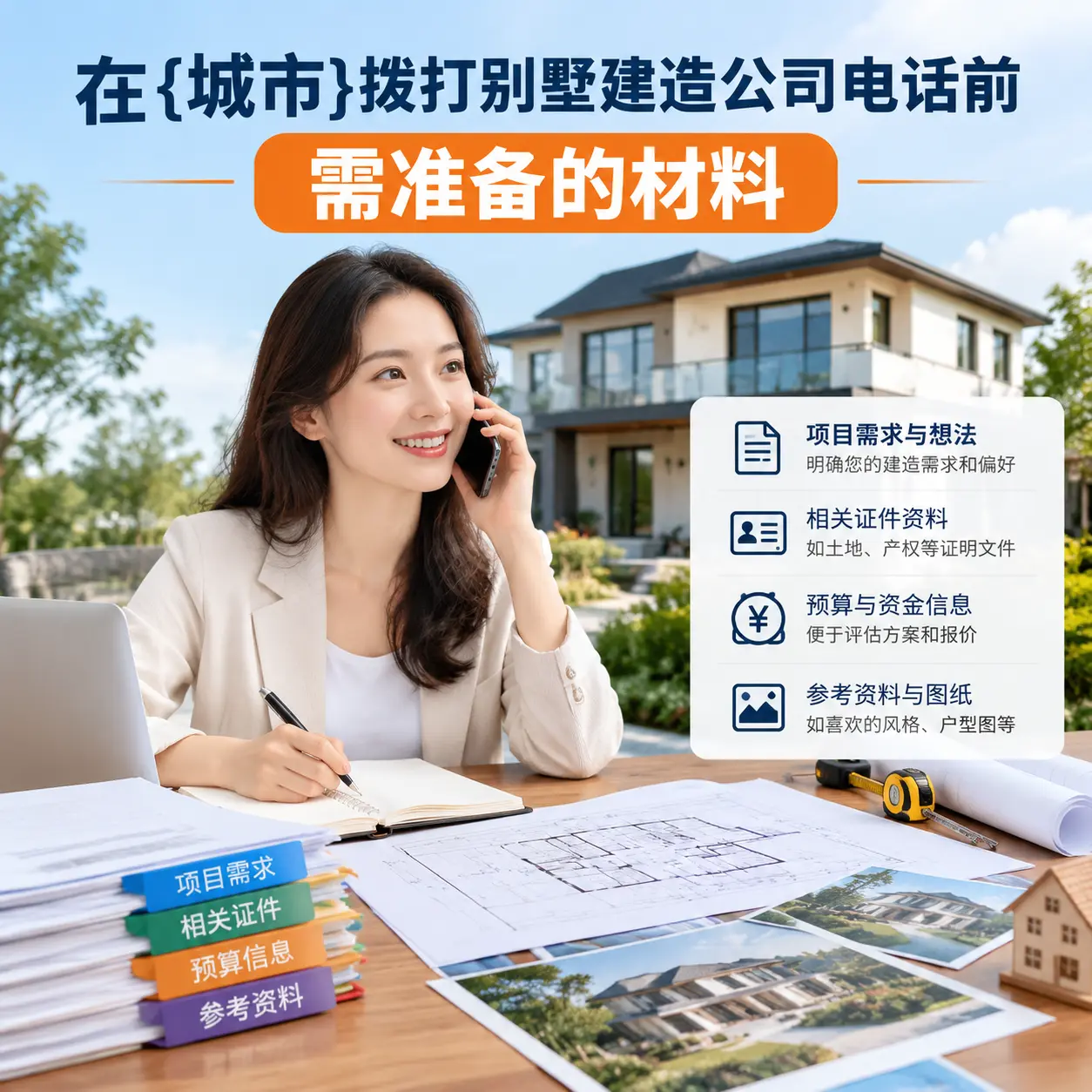 在镇远拨打别墅建造公司电话前需准备的材料