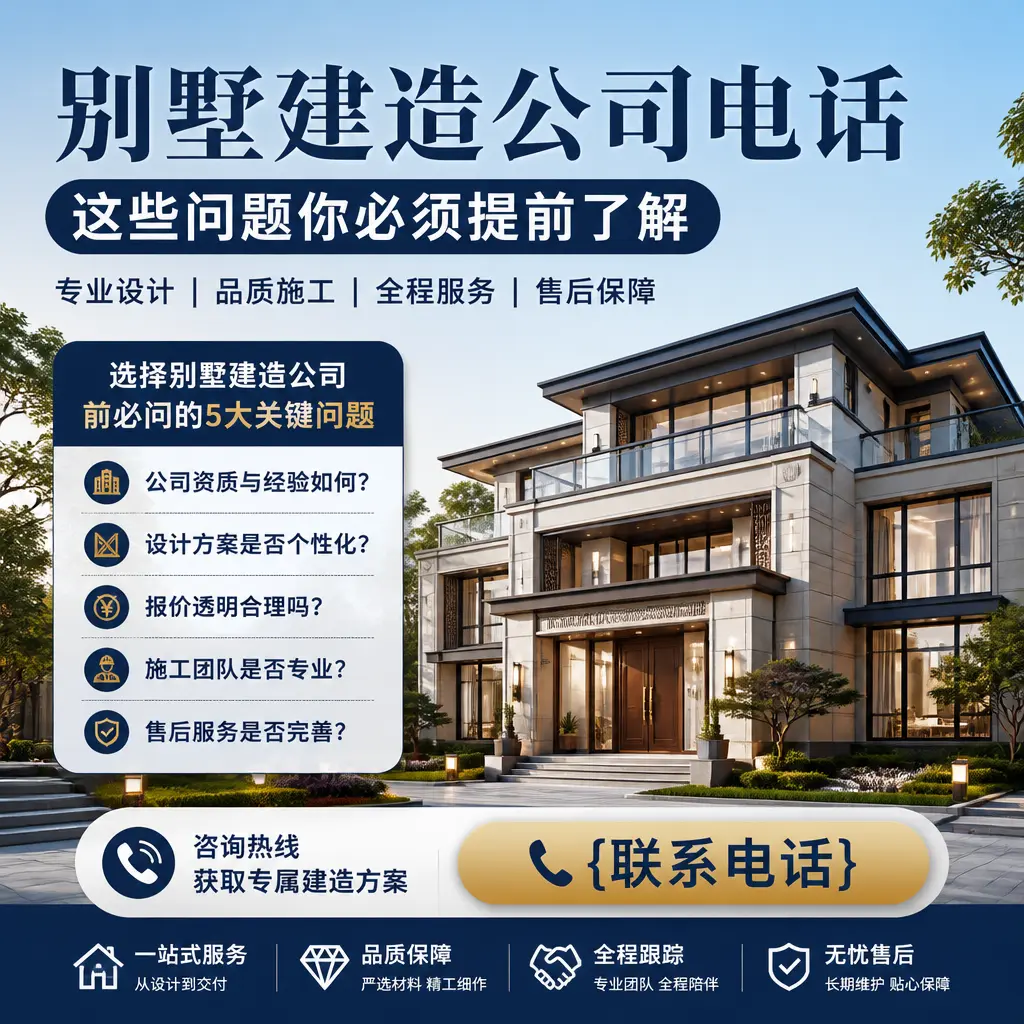 镇远别墅建造公司电话，这些问题你必须提前了解