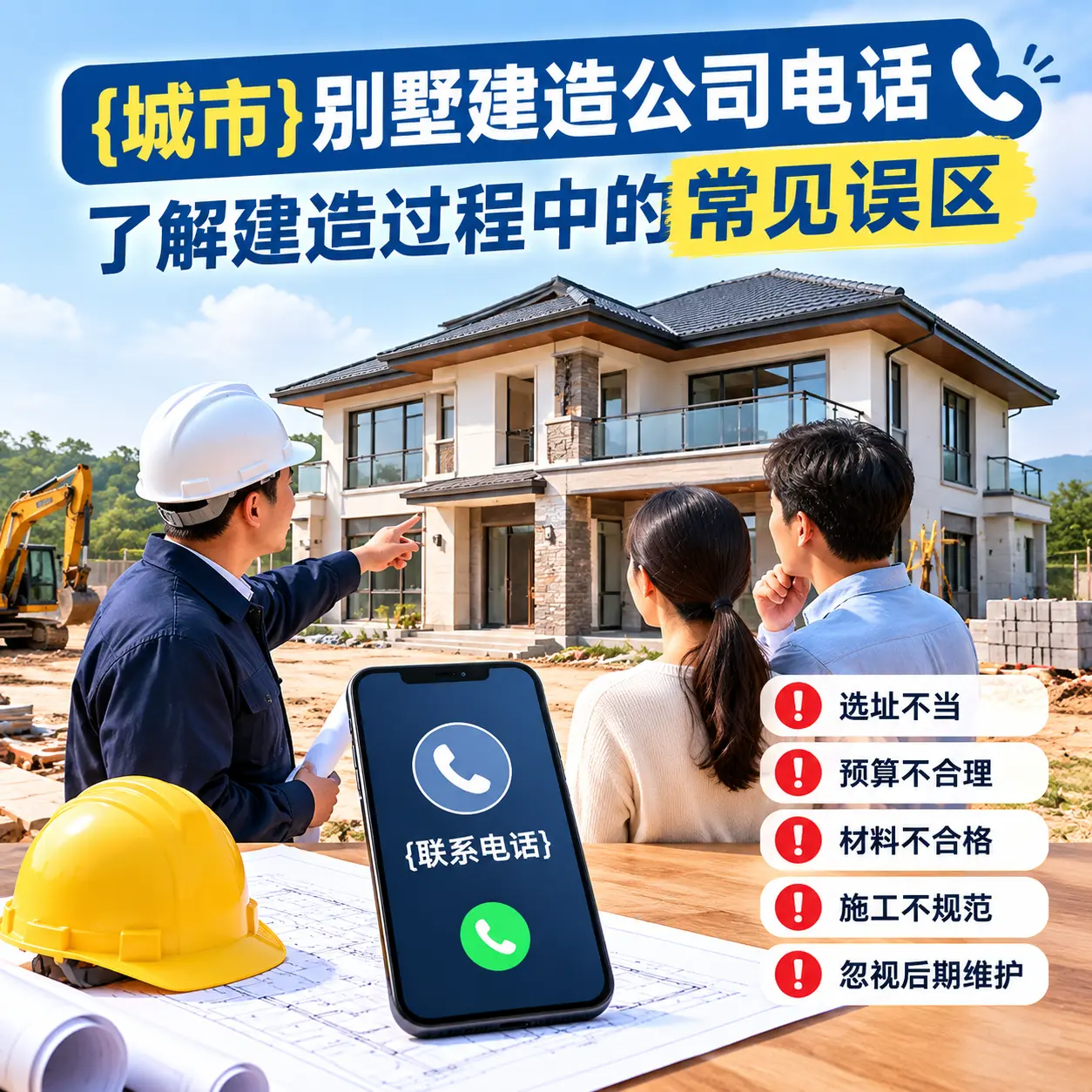镇远别墅建造公司电话,了解建造过程中的常见误区